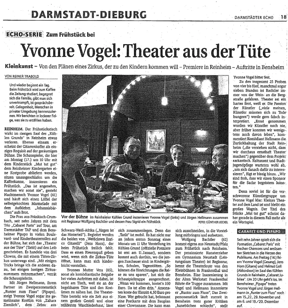 Zeitungsartikel über TATÜT