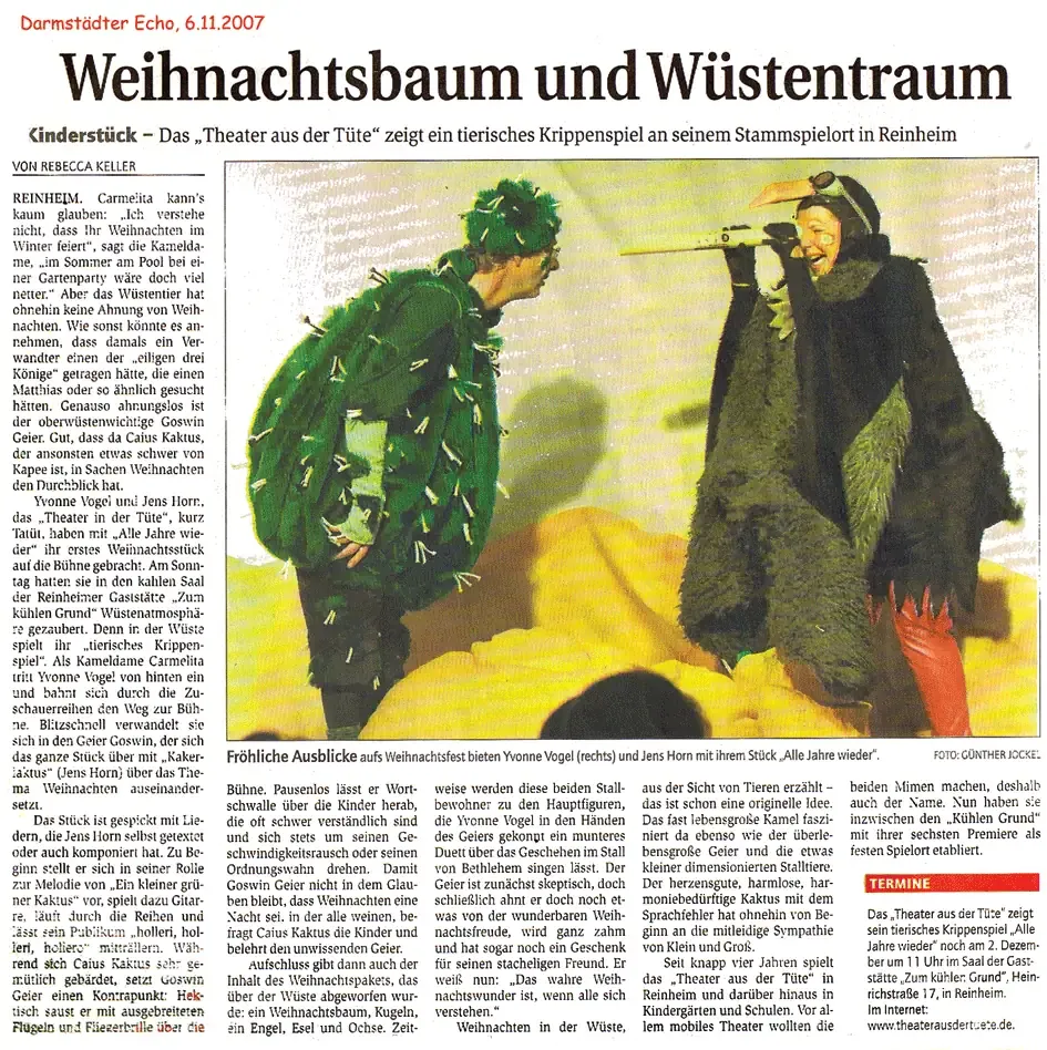 Zeitungskritik zu Alle Jahre wieder (Darmstädter Echo)