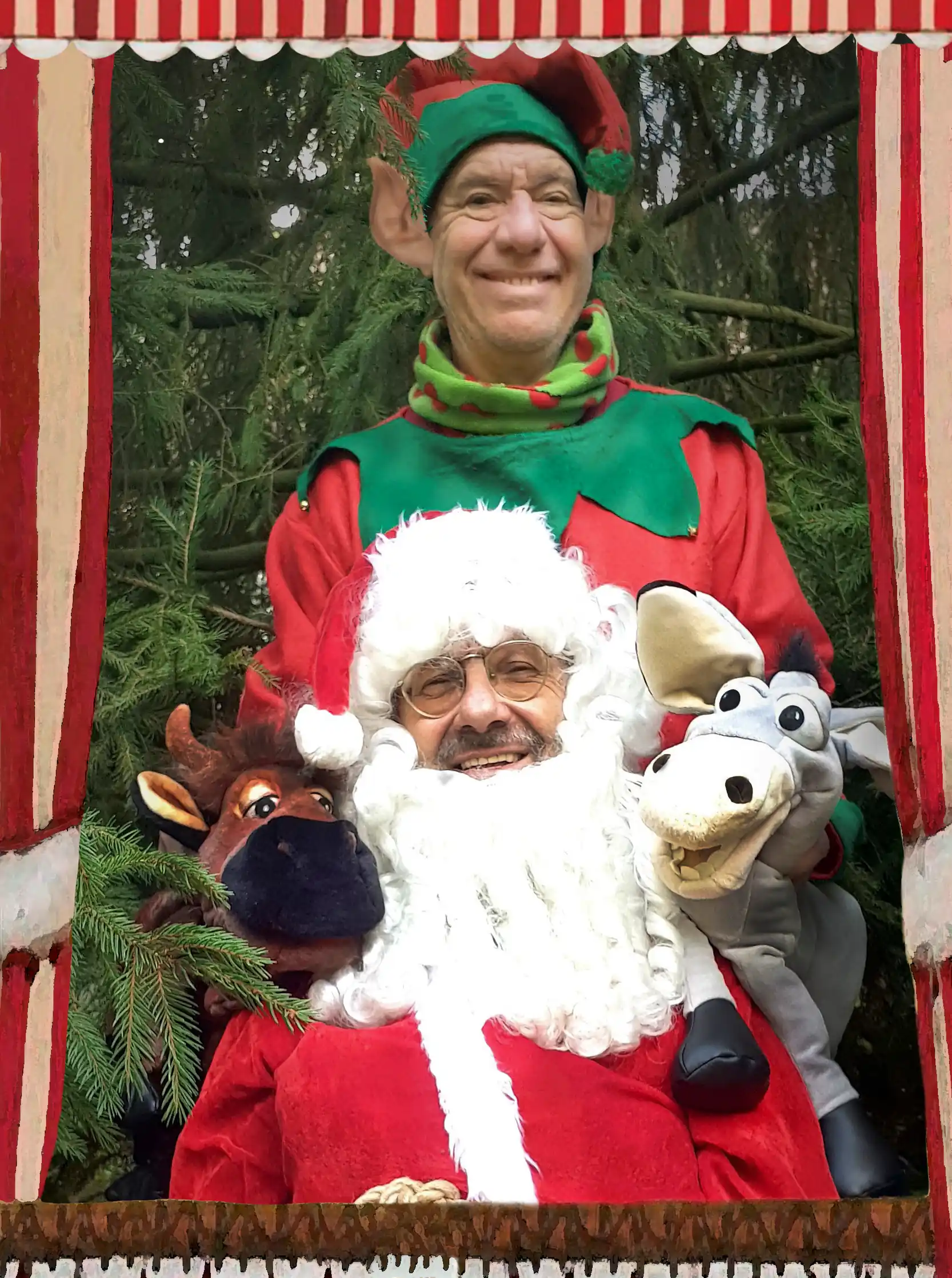 Weihnachtsmann und Wichtel mit Puppen aus Weihnachtstamtam mit TATUET